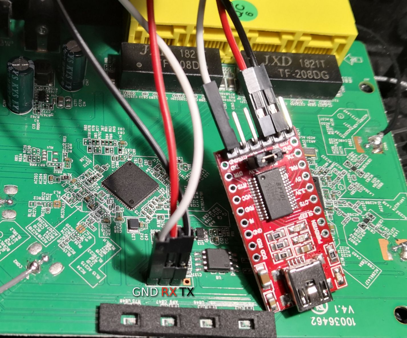 Connected USB-Serial Converter